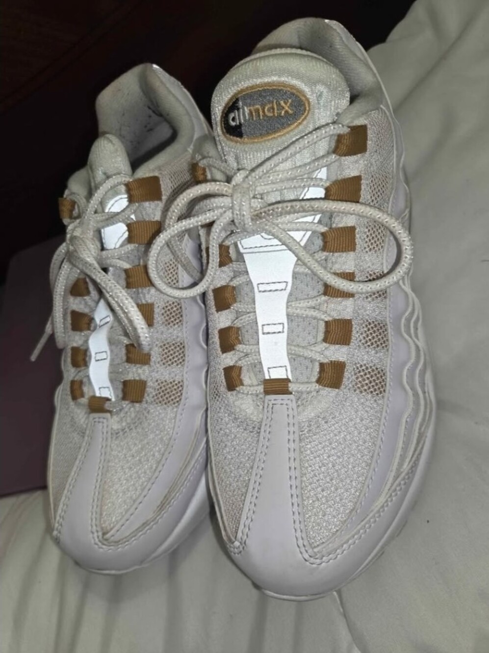 Nike Women's Light Beige and Tan Air Max Sneakers